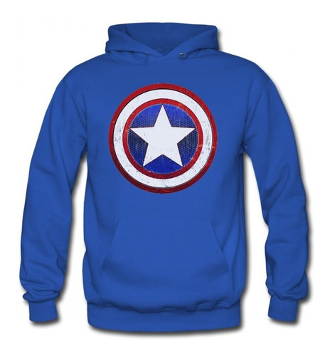 Sudadera Hoodie Capitan America Vengado Logo Clasico + Envio