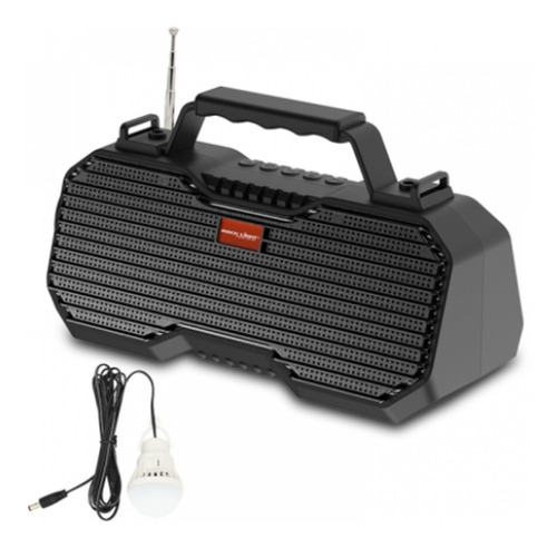 Parlante Bluetooth Radio Fm Carga Solar + Lampara Emergencia