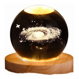 3000k Lámpara Mesa De Bola Cristal Led Luz Noche Nebulosa 3d