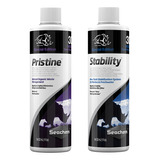 Kit Seachem Stability + Pristine 325ml Bactérias P/ Aquário