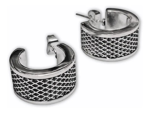 Aretes De Plata Fina .925 Tipo Ear Cuffs Diseño Rombos Taxco