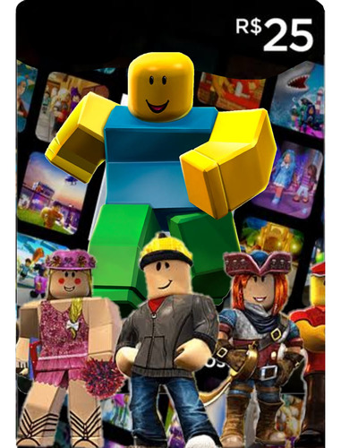 Roblox Gift Card Cartão Presente R$ 25 Reais Digital Key 