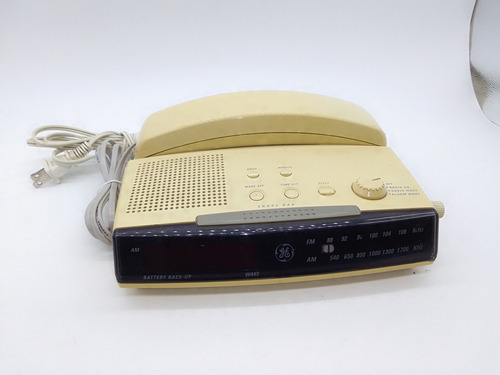 Rádio Relógio + Telefone General Electric Anos 70 Funciona