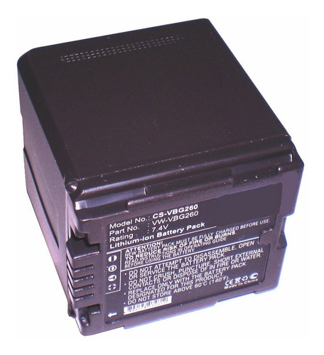 Bateria P/ Panasonic Vbg260 Mdh1 Hmc81 Hmc80 Hmc71 Hcm150