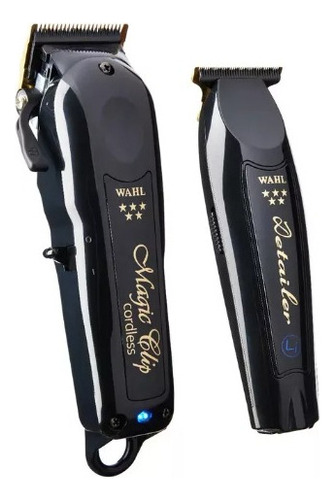 Wahl® Barber Combo Black Cordless Magic Clip + Detailer Li Color Negro
