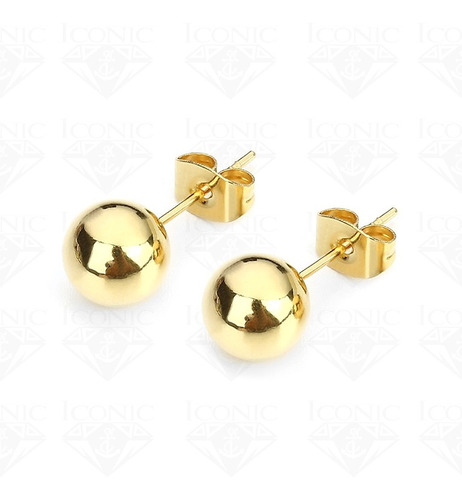 Topos Aretes Balin 6mm Oro Laminado 18k Iconic Store