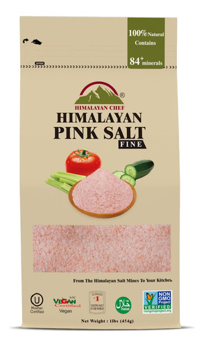 Himalayan Chef Sal Rosa Del Himalaya, Grano Fino, 6 Libras (