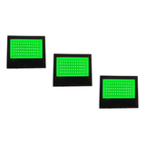 3x Refletor Holofote 50w Verde Bivolt Gramado Led Smd Jardim