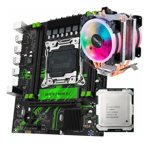 Kit X99 Xeon E5-2680 V4 + Placa X99 Pr9 + Cooler Gamer Rgb