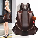 Mochila De Couro Elegante Feminina Para Trabalho E Lazer