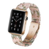 Malla Hopo Apple Watch 42/44mm 6/5/4/3/2/1/se (rosado/verde)