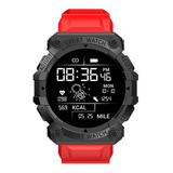 Reloj Smart Band Carga Usb Deportivo Rojo