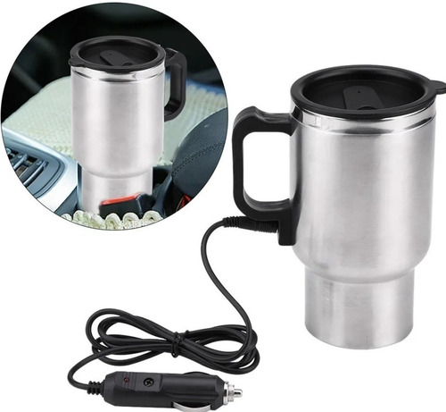 Vaso 480ml Térmico Auto Acero Tazon Mug 12v Eléctrico 