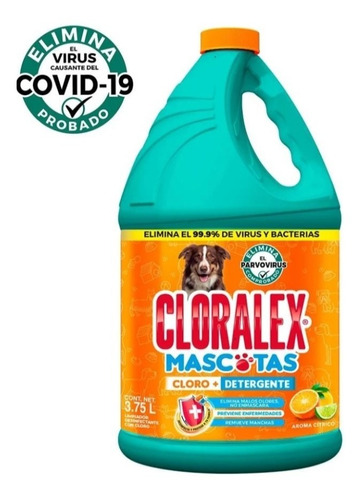 Blanqueador Desinfectante Cloralex Mascotas 3.75 L