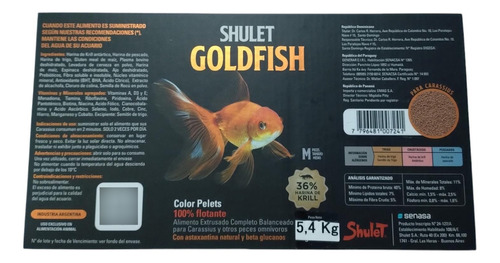 Alimento Shulet Goldfish Granulado 250g Acuario