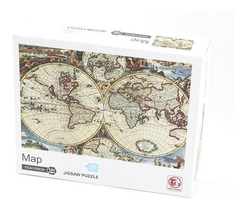 Rompecabezas 1000 Pz,  Mapa Antiguo , Marca Hao Xiang, 88319