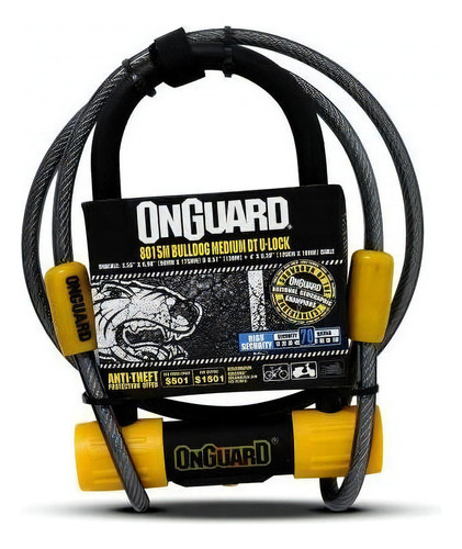 Candado Para Bicicleta Onguard Ulock Bulldog C/cable Medium