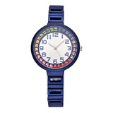 Reloj Mujer Moda Diamantes De Imitación De Colores Mod.9340