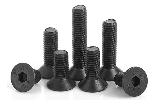 Pack X100u Perno Allen M5 Negro Cabeza Avellanada 10mm