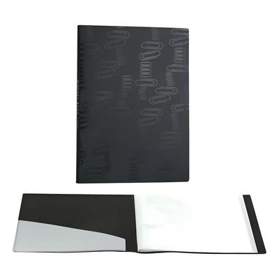Carpeta Folder Carta Con 40 Protectores De Hoja Oxford Color Negro