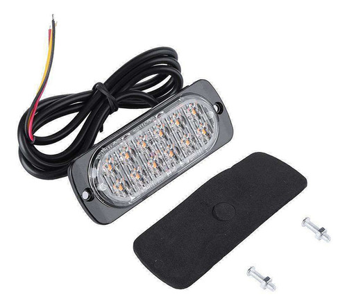 Barra Luz Emergencia Coche 4pcs 12 Led Ámbar Estroboscópica