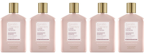 5 Pzas Alfaparf Keratin Therapy Lisse Shampoo 250ml