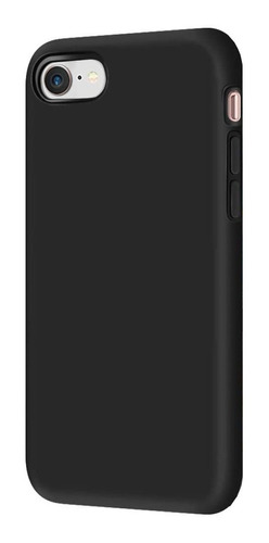 Funda Compatible Con iPhone 6/6s Ultra Fina Negra + Vidrio