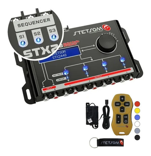 Processador Equalizador Stx2448 +controle Longa Dis Stetsom