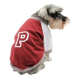 Chamarra Universitaria Perro Guinda Blanco Talla 00 Pet Pals