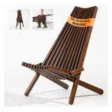 Silla Plegable De Madera Tamarack Exteriores, Estilo Ad...