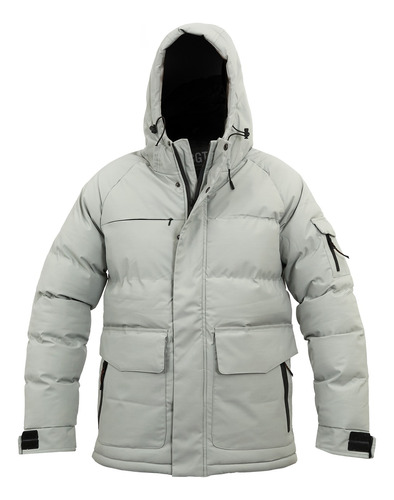 Campera Hombre Impermeable Abrigo Puffer Parka Capucha Bgt