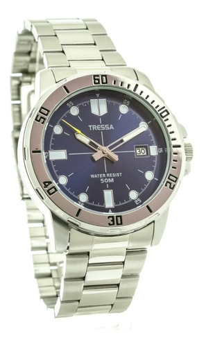 Reloj Tressa Borja M Azul 50m Acero Calendario Watchcenter