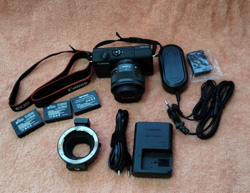  Canon Eos Kit M200 + Lente 15-45mm + Adpt Lente Ef + Fonte