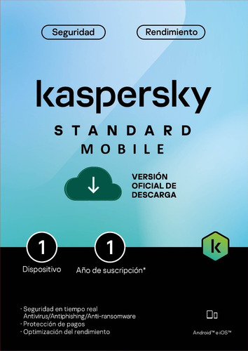Kaspersky Standard Mobile 1 Disp 1 Año Antivirus Descargable