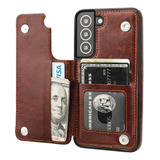 Funda Para Samsung Galaxy S22 - Marron Oscuro/tarjetero