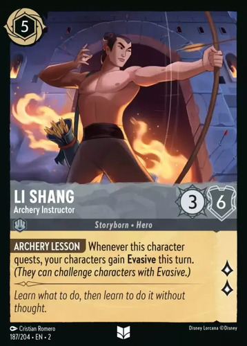 Lorcana: Rotf - 187/216 - Li Shang - Archery Instructor