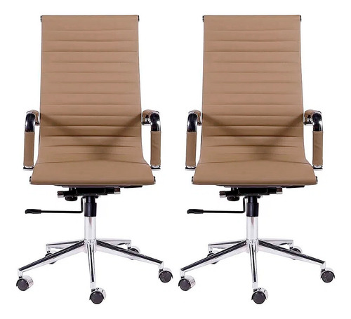 2 Cadeira Presidente Giratória Best Chair Charles Eames 