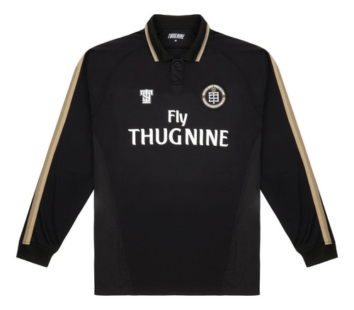 Camisa De Futebol Thug Nine Manga Longa Ogs Away - Original