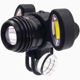 Farol Lanterna Bike 3 Focos Led Recarregável