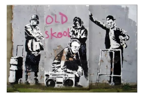Poster Quadro Mdf Banksy Old Skool Tamanho Grande
