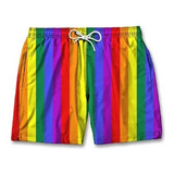 Bermuda Samba Canção Lgbt Tactel Masculina Short Gay Colorid