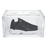 Caja De Zapatos Tenis Apilable Premium Transparente Imantada Color Blanco