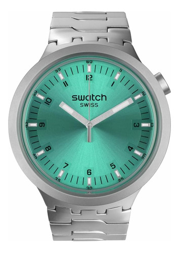 Swatch Vestido Unisex Turquesa Acero Inoxidable Cuarzo Big B