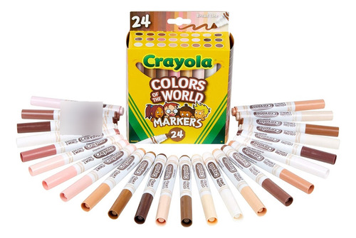Marcador Crayola Colors Of The World Tonos De Piel X 24