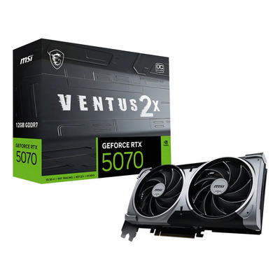 Placa De Video Nvidia Geforce Rtx 5070 12gb Msi Ventus 2x Oc | Meses sin interés
