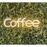 Painel Neon Led Coffee Escrita Luminosa Amantes De Café