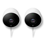 Google Nest Cam Outdoor 2-pack - Cámara Exterior Resistente 