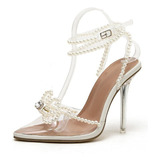 Sandalias Transparentes Sexy De Tacones Altos [u]