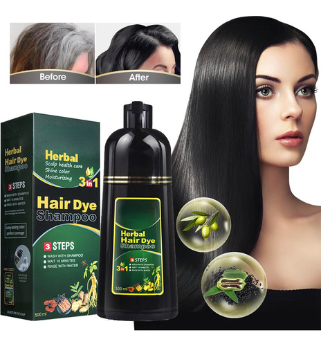 Champú Botánico Para Teñir El Cabello De 500 Ml