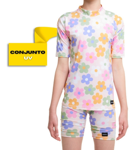 Conjunto Remera + Short Proteccion Solar Niño Uv Safit